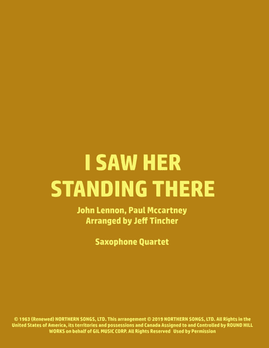 I Saw Her Standing There (arr. Jeff Tincher)