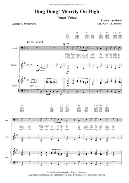 Ding Dong! Merrily On High (arr. Gert Th. Walter)