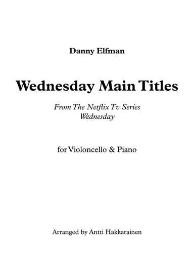 Wednesday Main Titles (arr. Antti Hakkarainen)