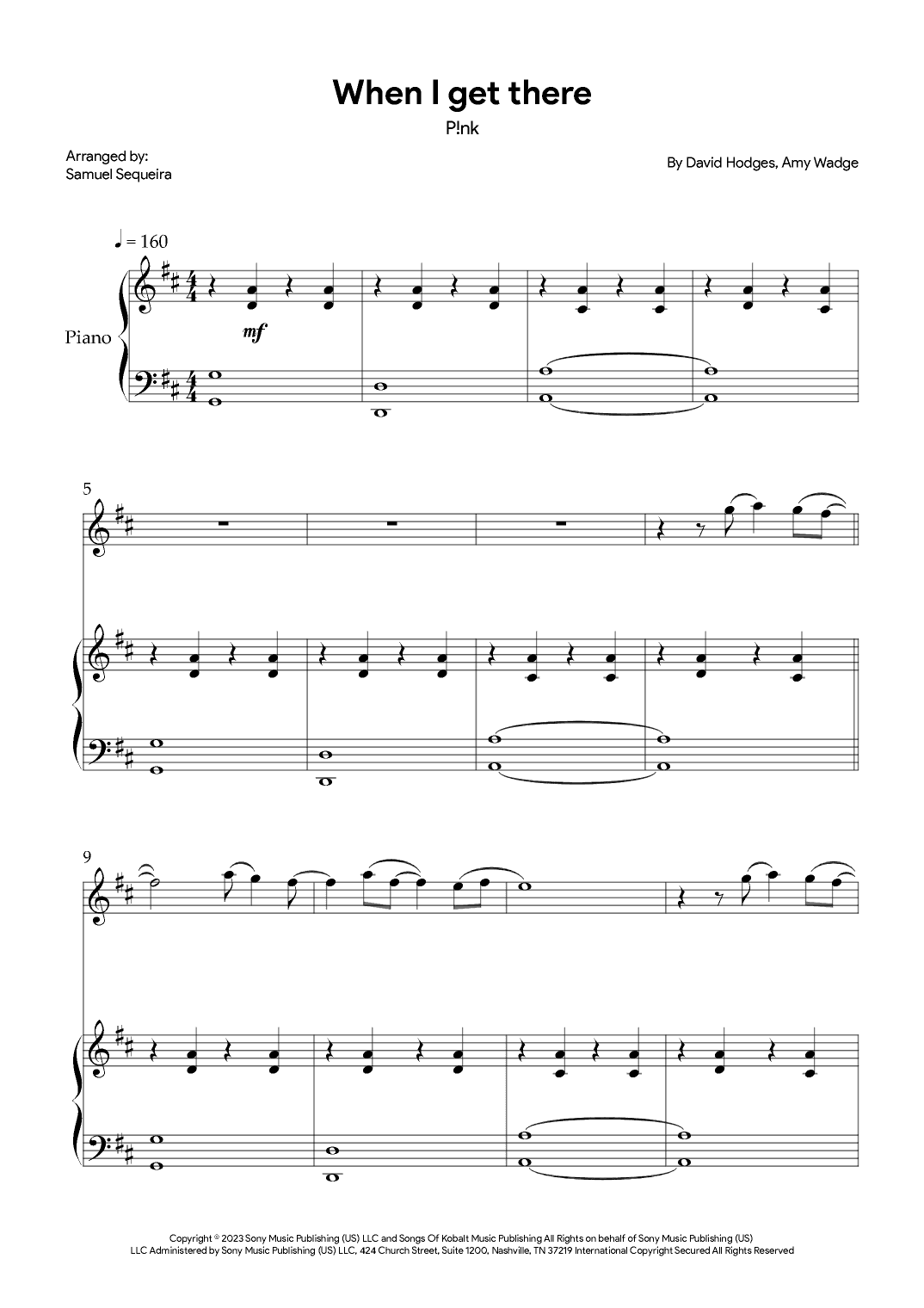 When I Get There (arr. Samuel Sequeira)
