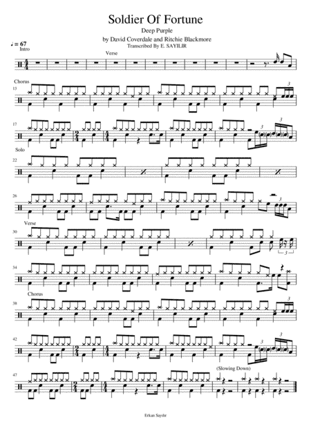 Soldier Of Fortune (arr. Erkan Sayilir)