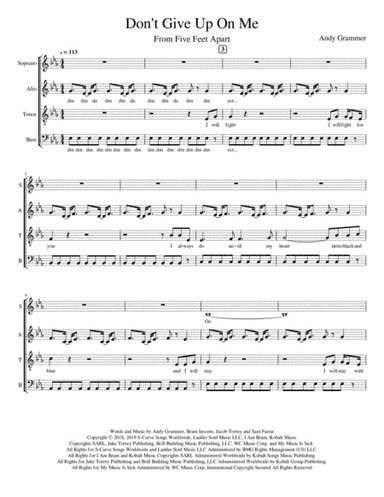 Don't Give Up On Me (arr. Cassidy Allison)