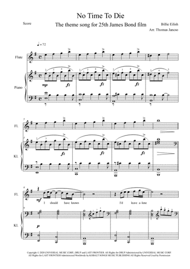 No Time To Die (arr. Thomas Jancso)