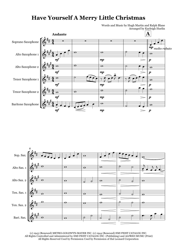 Have Yourself A Merry Little Christmas (arr. Kayleigh Huelin)