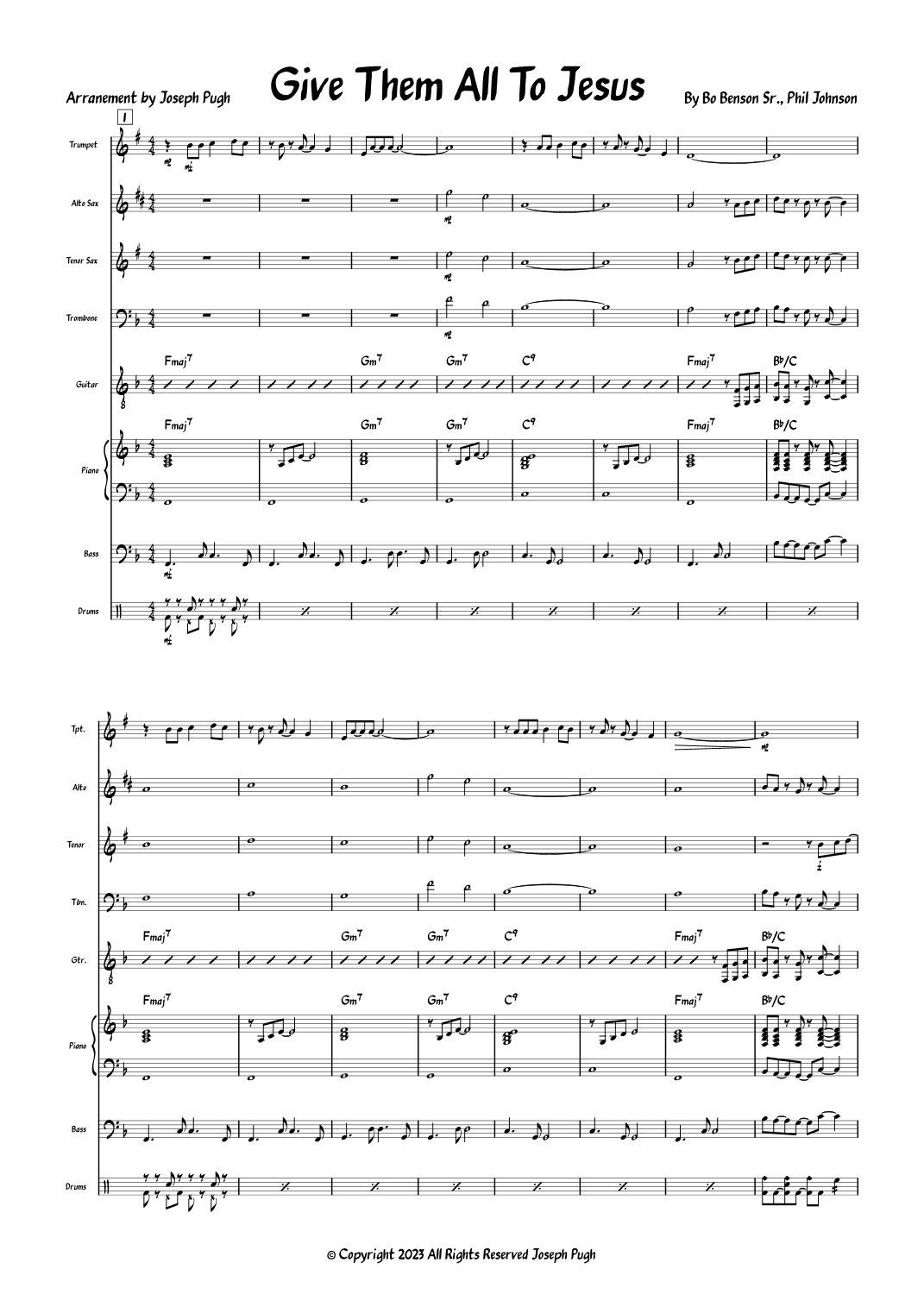 Give Them All To Jesus (arr. Joseph Pugh)