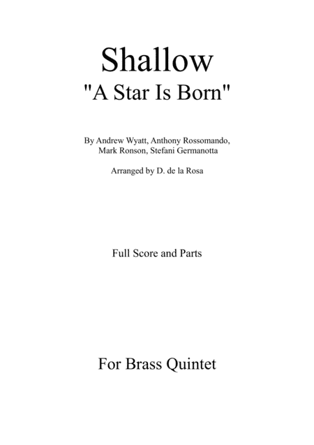 Shallow (arr. Daniel de la Rosa Oliva)