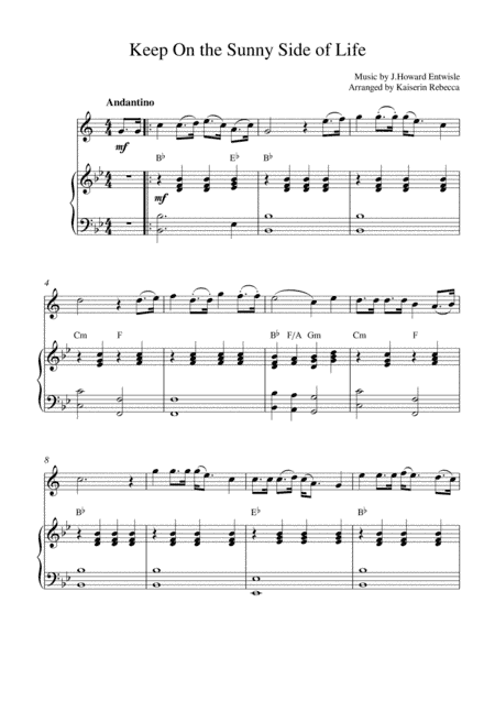 Keep On the Sunny Side of Life (arr. Kaiserin Rebecca)