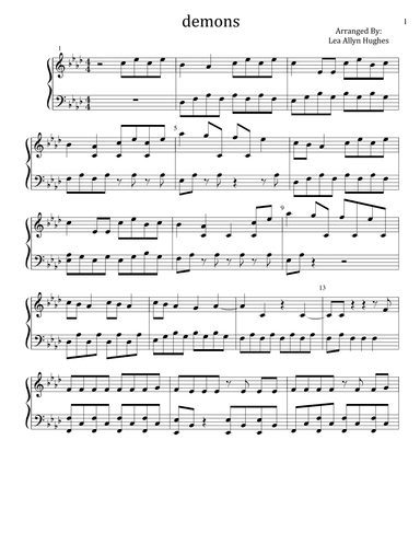 Demons (arr. Lea Allyn Hughes)