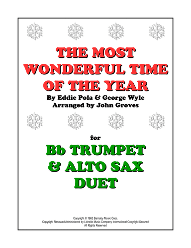 The Most Wonderful Time Of The Year (arr. John Groves)