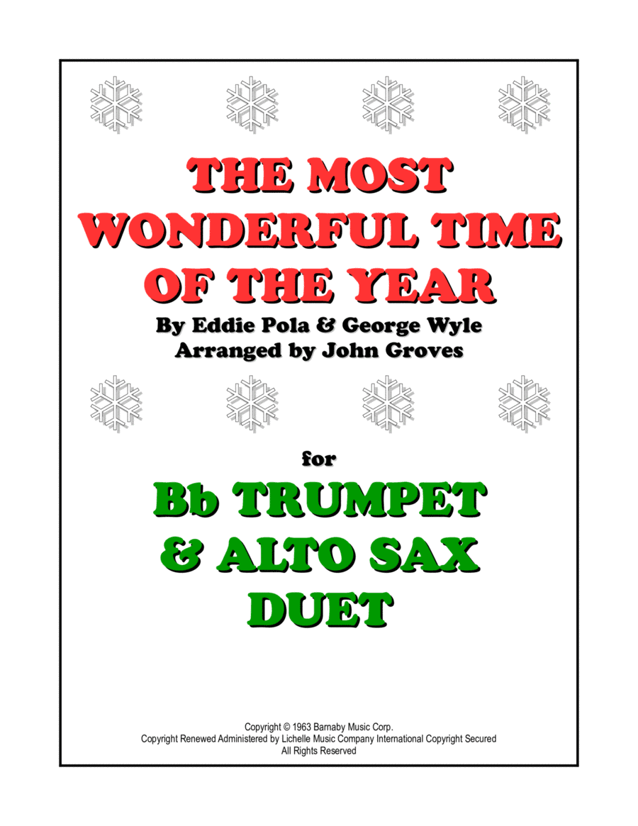 The Most Wonderful Time Of The Year (arr. John Groves)