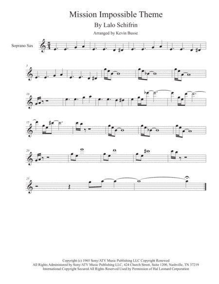 Mission: Impossible Theme  from the Paramount Television Series MISSION: IMPOSSIBLE (arr. Kevin Busse)