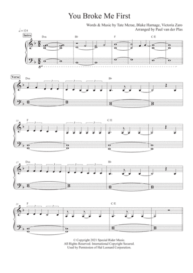 You Broke Me First (arr. Paul van der Plas)