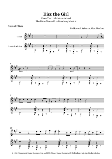 Kiss The Girl (arr. André Nusa)