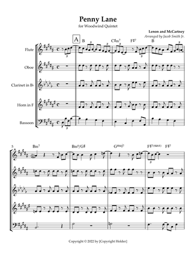 Penny Lane (arr. Jacob Smith, Jr.)