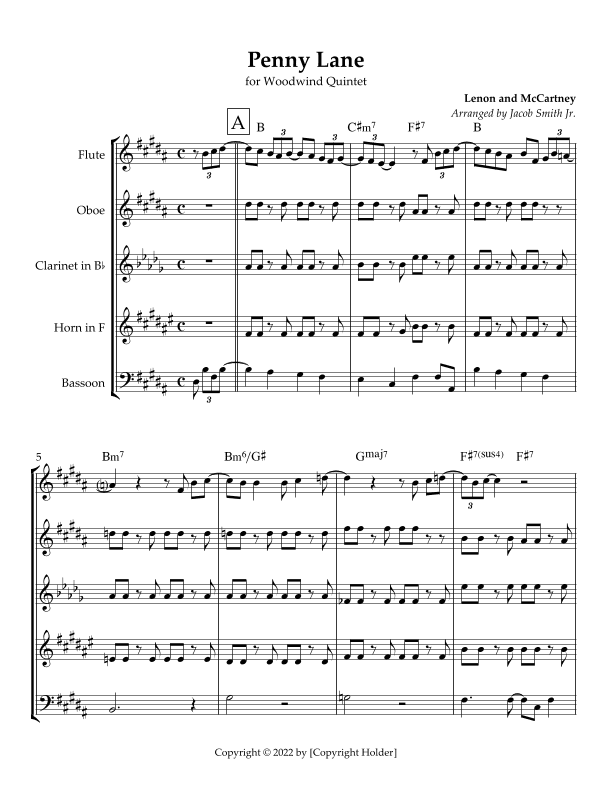 Penny Lane (arr. Jacob Smith, Jr.)
