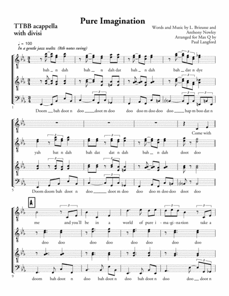Pure Imagination (arr. Paul Langford)