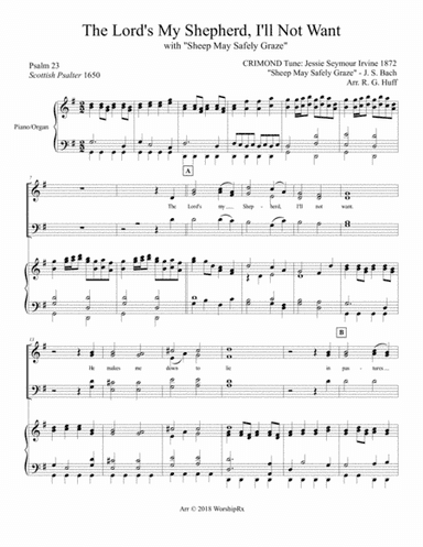 "The Lord's My Shepherd" (with "Sheep May Safely Graze")