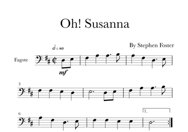 Oh! Susanna (arr. Glauco Fernandes)