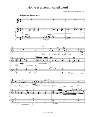 Home is a Complicated Word (for voice and piano)