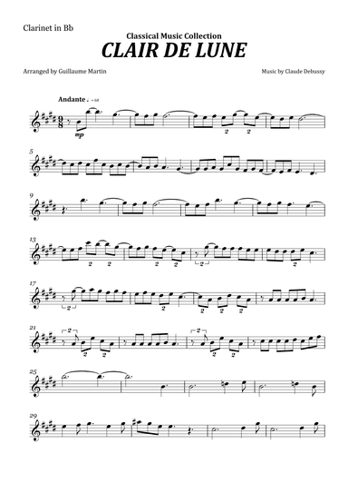 Clair de Lune (arr. Guillaume Martin)