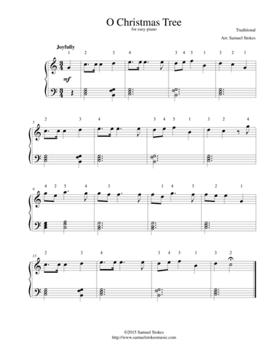 O Christmas Tree - for easy piano (arr. Samuel Stokes)