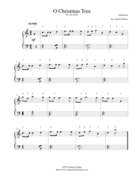 O Christmas Tree - for easy piano (arr. Samuel Stokes)