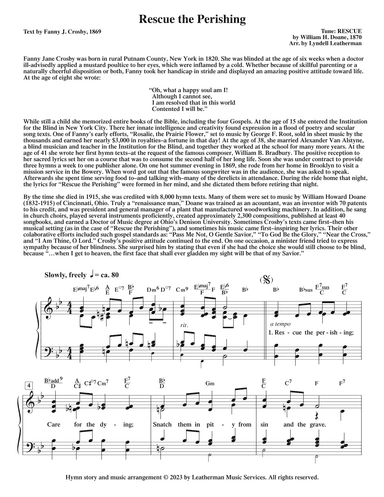 Rescue the Perishing (arr. Lyndell Leatherman)