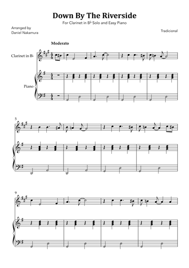 Down By The Riverside (For Clarinet in Bb and Easy Piano) (arr. Daniel Nakamura)