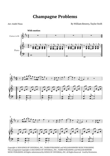 Champagne Problems (arr. André Nusa)
