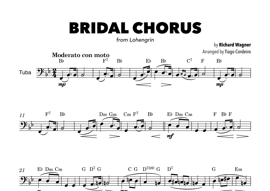 Bridal Chorus (arr. Tiago Cordeiro)