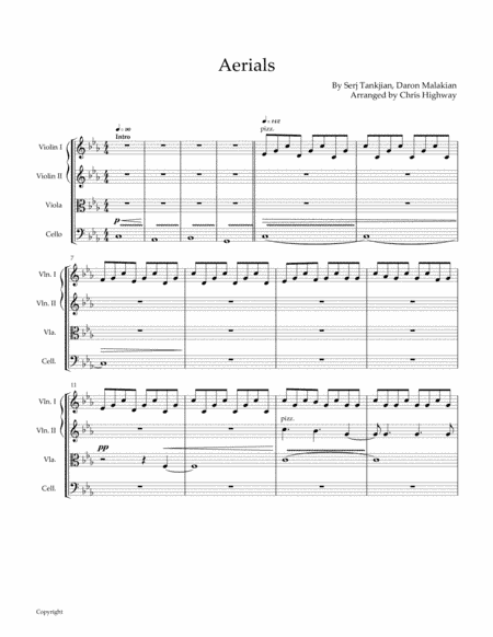 Aerials (arr. Chris Highway)