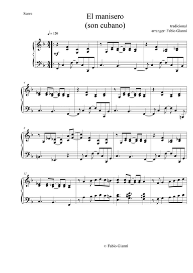 el manisero - son cubano (arr. Michael Chords)