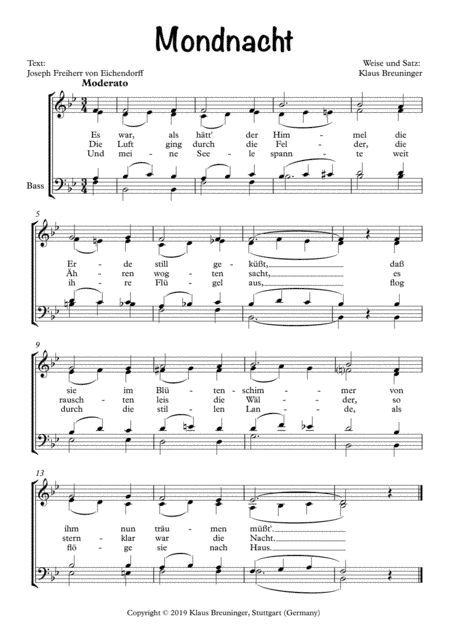 Mondnacht (Es war als hätt' der Himmel)