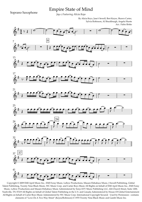 Empire State Of Mind (arr. Fabio Britto)