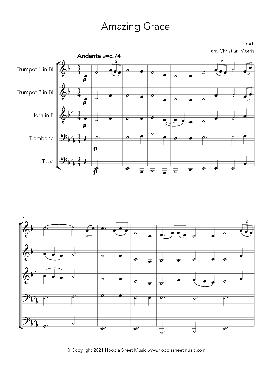 Amazing Grace (arr. Christian Morris)