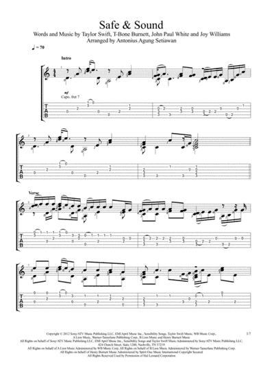 Safe And Sound (arr. Antonius Agung Setiawan)