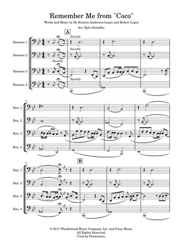 Remember Me (lullaby) (arr. Kyle Steindler)