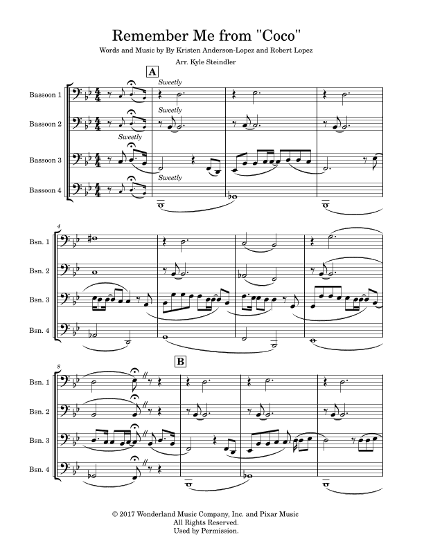 Remember Me (lullaby) (arr. Kyle Steindler)