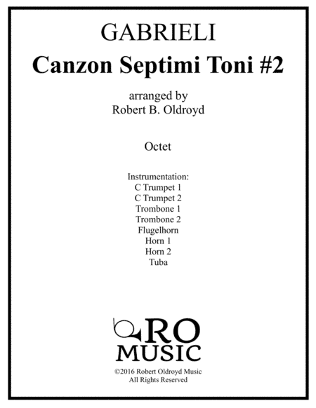 Canzon Septimi Toni #2 (arr. Robert B. Oldroyd)