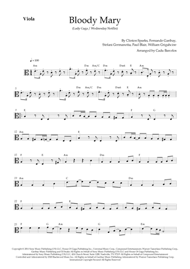 Bloody Mary (arr. Cadu Barcelos)