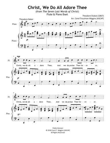 Christ, We Do All Adore Thee (Flute & Piano) (arr. Carol Troutman Wiggins [ASCAP])
