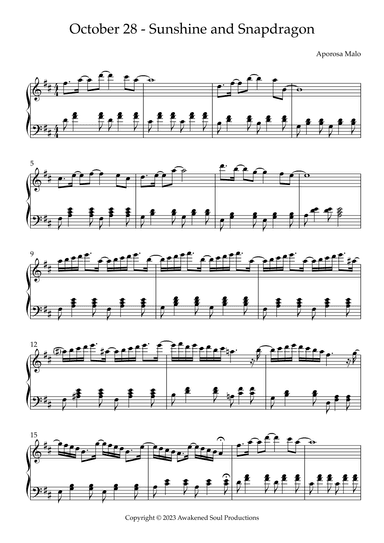 October 28 - Sunshine and Snapdragon