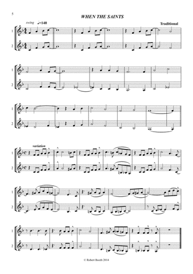 When The Saints Go Marching In (trumpet duo and trio) (arr. Robert Booth)