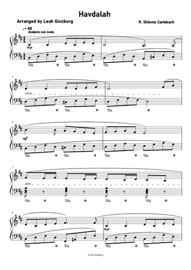 Havdalah (arr. Leah Ginzburg)