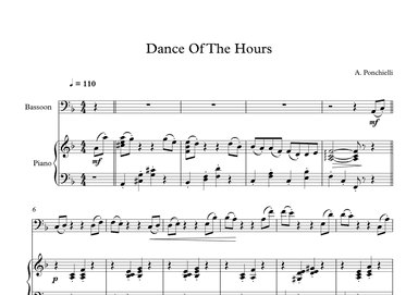 Dance Of The Hours - Amilcare Ponchielli (Bassoon + Piano) (arr. Digital Book Music)