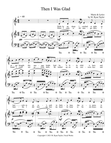 Then I was Glad : A Christmas Carol for Medium Voice & Piano