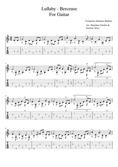 Berceuse - Lullaby (arr. Josimar Alves Fonseca)