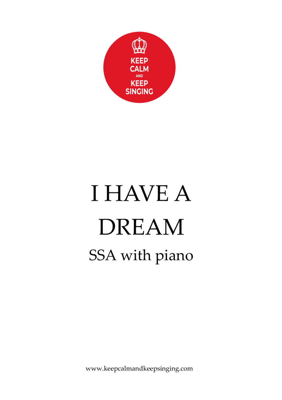 I Have A Dream (arr. Debbie Warren)