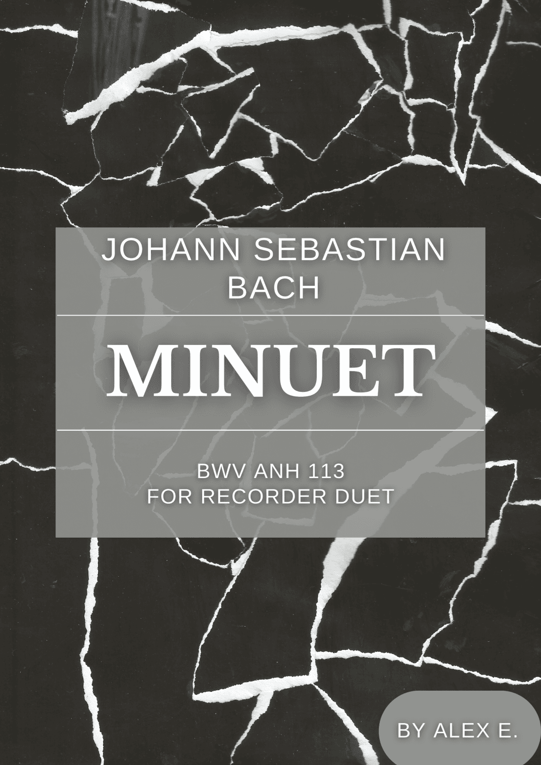 Minuet - BWV Anh 113 - For Recorder Duet (arr. Alex E.)