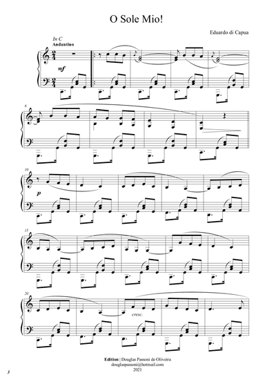 My Solo (O Sole Mio) (arr. Passoni Music)